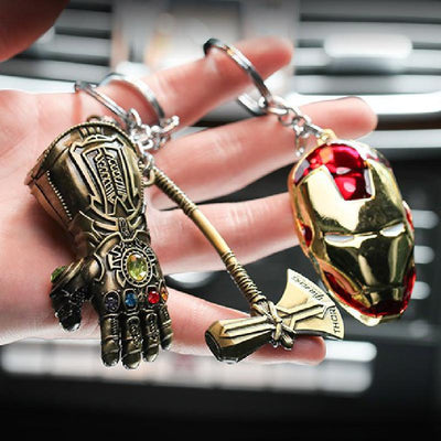 Marvel The Avenge Captain Shield Iron Spider Thanals Palm Keychain Keyrings Men Women Car Bag Pendant Cartoon Gifts Toys for Boy - bankshayes40