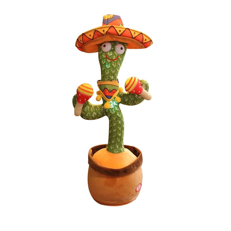 Lovely Talking Toy Dancing Cactus Doll Speak Talk Sound Record Repeat Toy Kawaii Cactus Toys Children Home Decor Accessories - bankshayes40