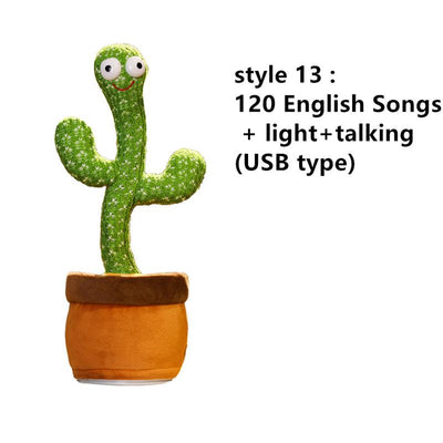 Lovely Talking Toy Dancing Cactus Doll Speak Talk Sound Record Repeat Toy Kawaii Cactus Toys Children Home Decor Accessories - bankshayes40