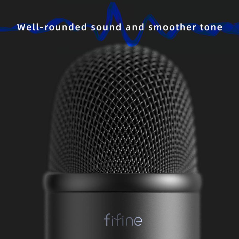 FIFINE USB Microphone for Recording/Streaming/Gaming,professional microphone for PC,Mic Headphone Output&amp;Volume Control-K678 - bankshayes40