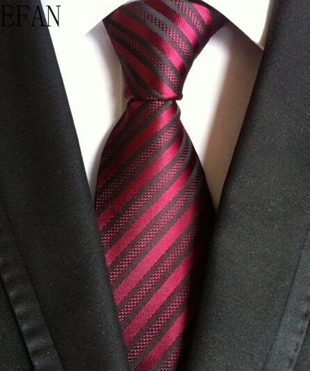 Fashion Neckties Classic Men&#39;s Stripe Yellow Navy Blue Wedding Ties Jacquard Woven 100% Silk Men Solid Tie Polka Dots Neck Ties - bankshayes40