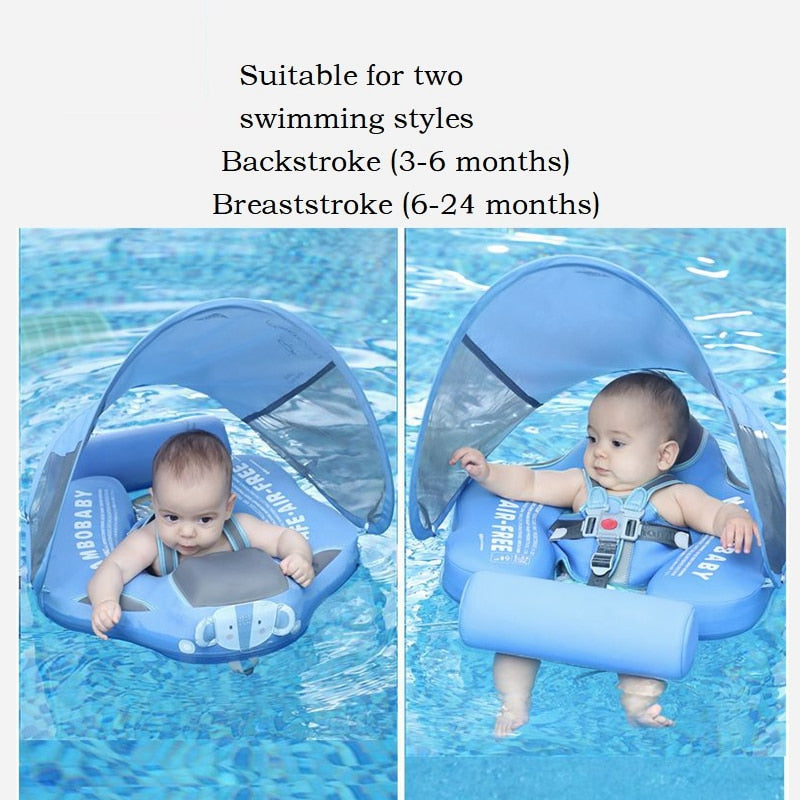 Mambobaby Baby Float Lying Swimming Rings Infant Waist Swim Ring Toddler Swim Trainer Non-inflatable Buoy Pool Accessories Toys - bankshayes40