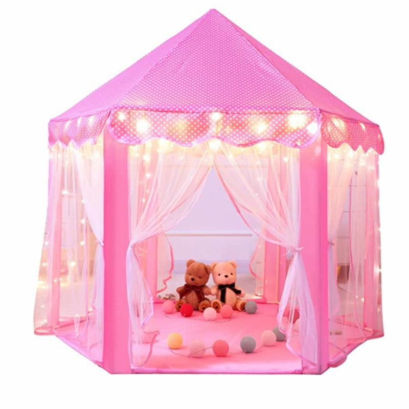 Portable Kids Toy Tipi Tent Ball Pool Princess Girl Castle Play House Children Small House Folding Playtent Baby Beach Tent - bankshayes40