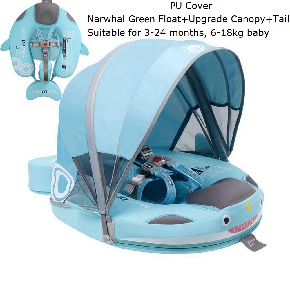 Mambobaby Baby Float Lying Swimming Rings Infant Waist Swim Ring Toddler Swim Trainer Non-inflatable Buoy Pool Accessories Toys - bankshayes40