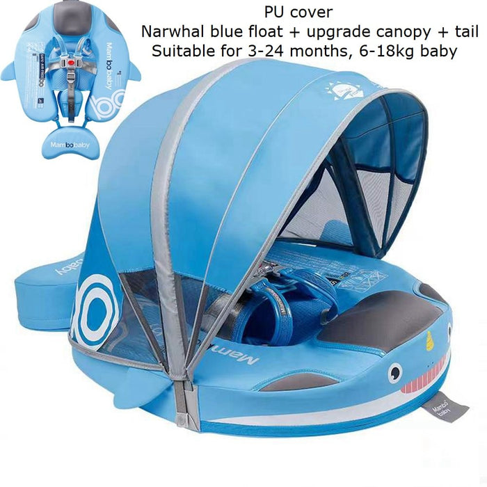 Mambobaby Baby Float Lying Swimming Rings Infant Waist Swim Ring Toddler Swim Trainer Non-inflatable Buoy Pool Accessories Toys - bankshayes40