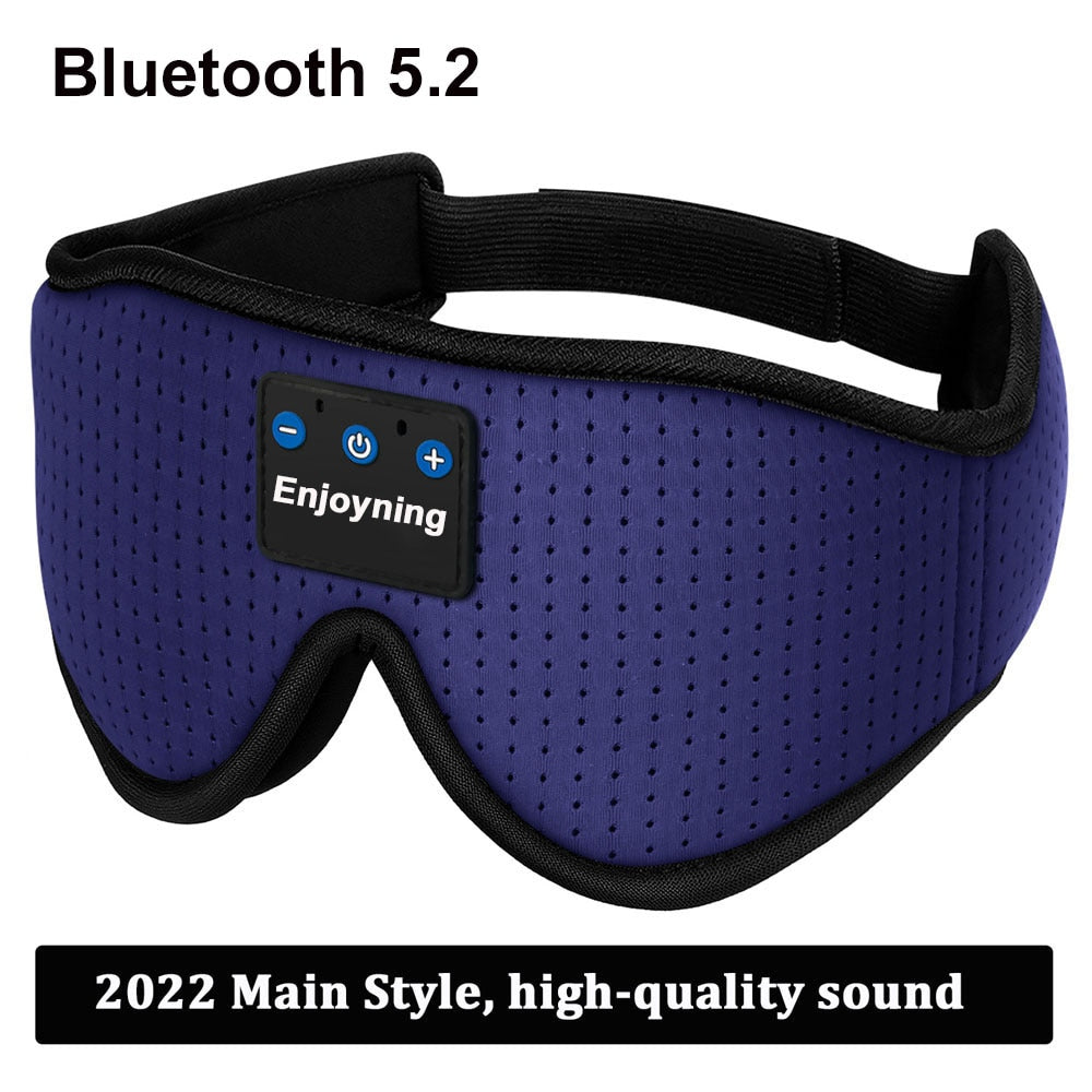 New 3D wireless music headphone sleep breathable smart eye mask Bluetooth headset call with mic for ios Android mac Dropshipping - bankshayes40