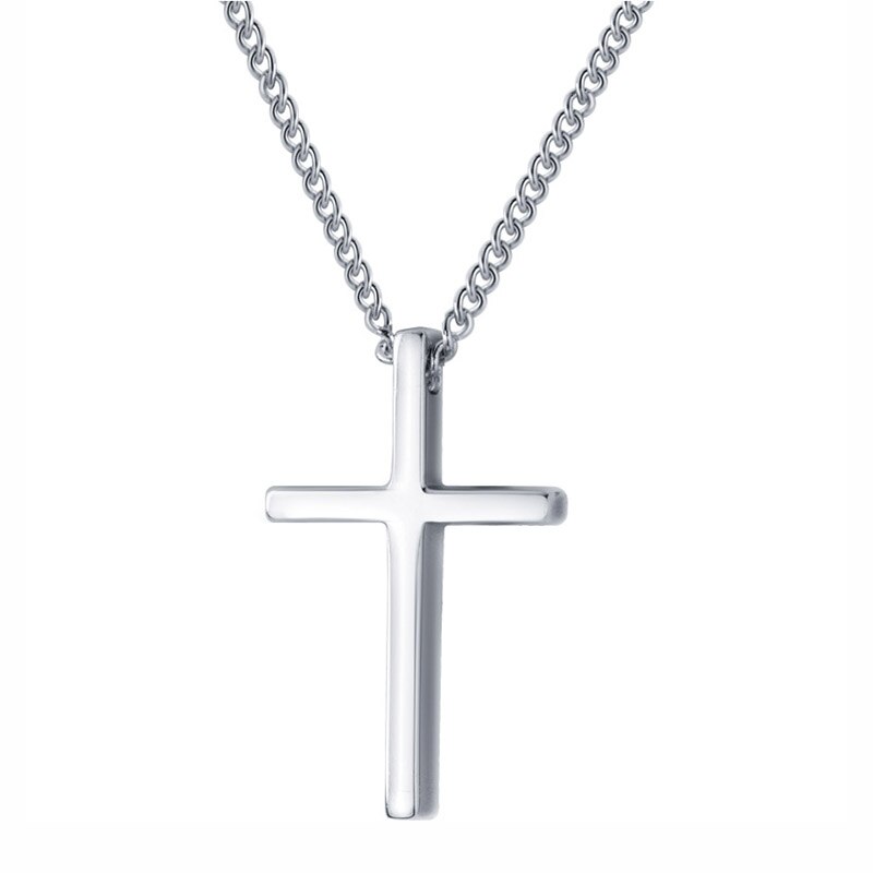 TrustDavis New Women's Fashion 925 Sterling Silver Jewelry Cross Pendant Short 40cm Necklace Cute Gift Girls Lady DS219 - bankshayes40