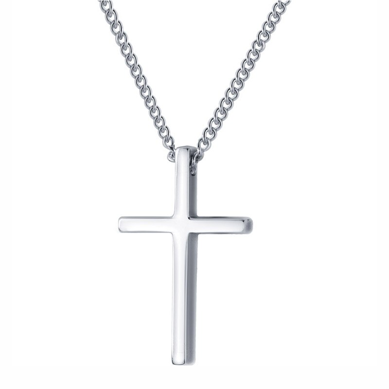 TrustDavis New Women&#39;s Fashion 925 Sterling Silver Jewelry Cross Pendant Short 40cm Necklace Cute Gift Girls Lady DS219 - bankshayes40