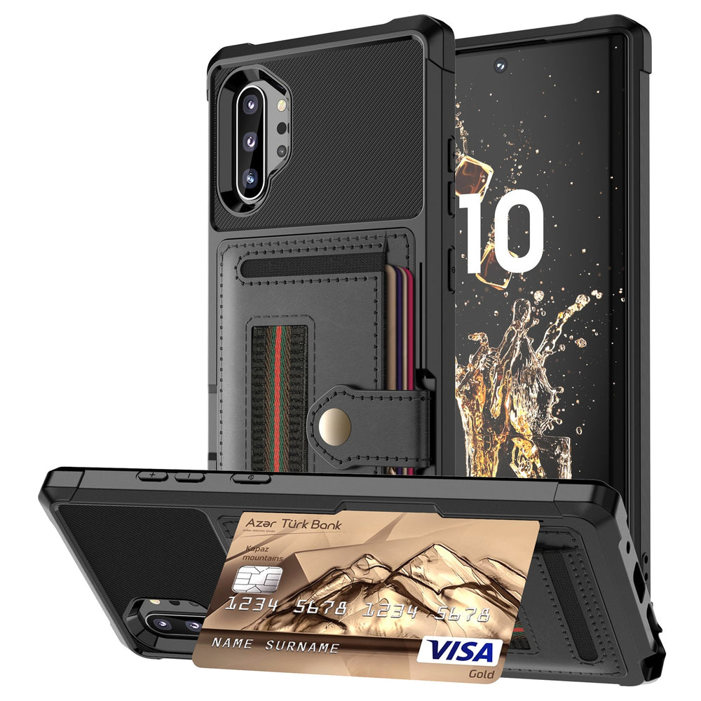 for Samsung Galaxy Note 20 S21 Ultra 10 9 S20 S21 S10 S9 Plus S10e S10+ Case Leather Multi Card Holder Wallet Retro Luxury Cover - bankshayes40