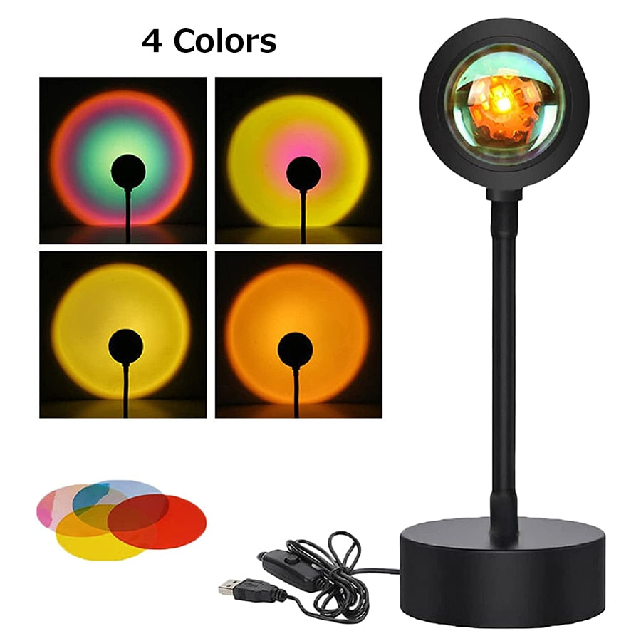 Smart Bluetooth Sunset Projection Lamp Sunset Projector Night Light APP Remote Led Lights for Room Decoration Photography Gifts - bankshayes40