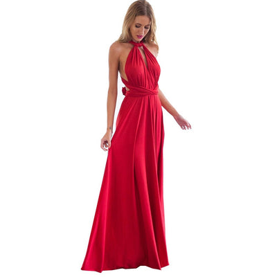 women red wrap dress