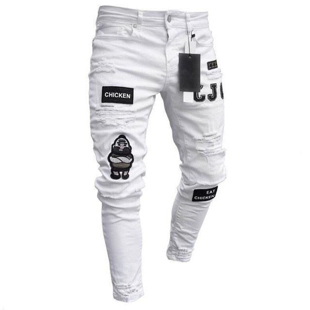 Slim Fit Denim Scratched High Quality Jean - bankshayes40