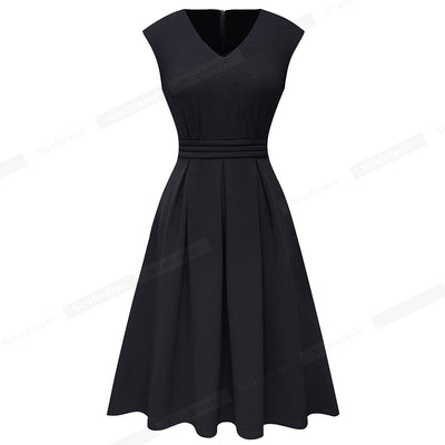 Sleeveless with Pocket A-Line Women Dress - bankshayes40