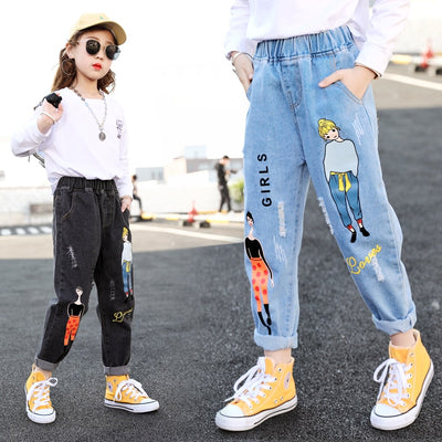 Cartoon Jeans for Girls | Denim Jeans | Bankshayes40