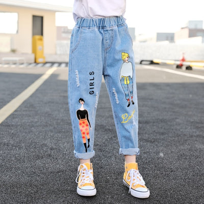 Cartoon Jeans for Girls | Denim Jeans | Bankshayes40