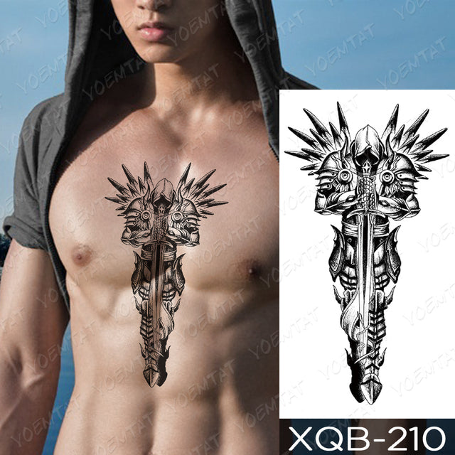 Waterproof Temporary Tattoo Sticker Forest Lion Tiger Bear Flash Tattoos Women Leopard Wolf Crown Body Art Arm Fake Tatoo Men - bankshayes40