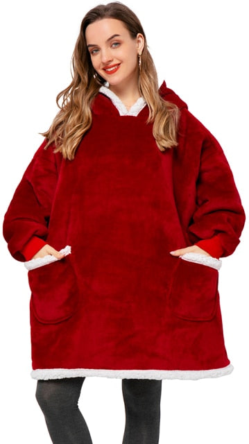 Women Winter Hoodies Fleece Giant - bankshayes40