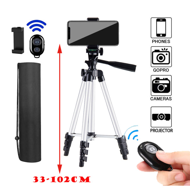 DSLR Flexible Tripod Extendable Travel Lightweight Stand Remote Control For Mobile Cell Phone Mount Camera Gopro Live Youtube - bankshayes40