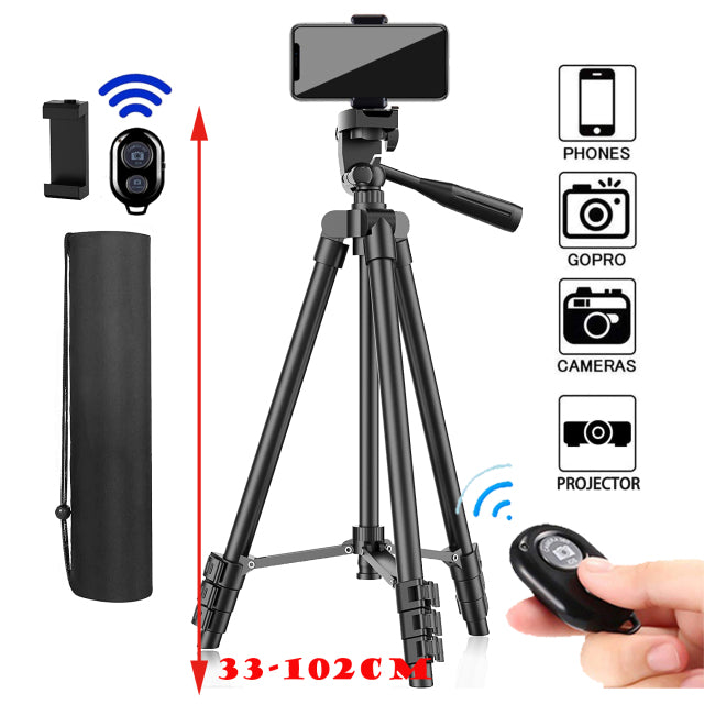 DSLR Flexible Tripod Extendable Travel Lightweight Stand Remote Control For Mobile Cell Phone Mount Camera Gopro Live Youtube - bankshayes40