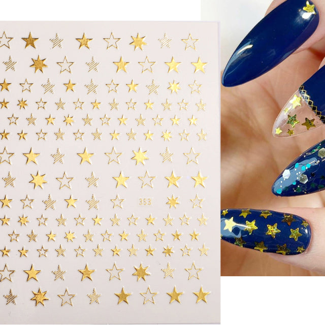 Nail Stickers Black Heart Love - bankshayes40