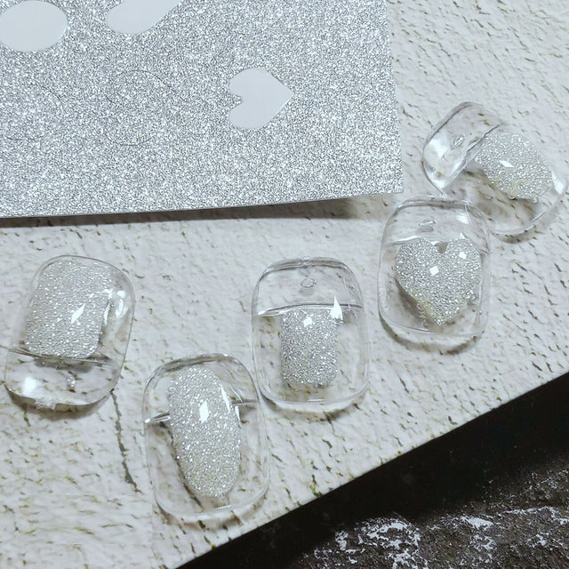 Nail Stickers Black Heart Love - bankshayes40