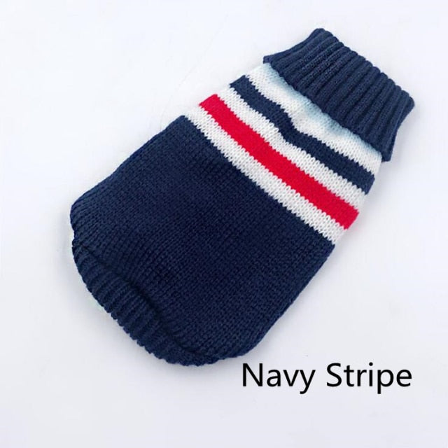 Warm Dog Clothes for Small Medium Dogs Knitted Cat Sweater Pet Clothing for Chihuahua Bulldogs Puppy Costume Coat Winter - bankshayes40