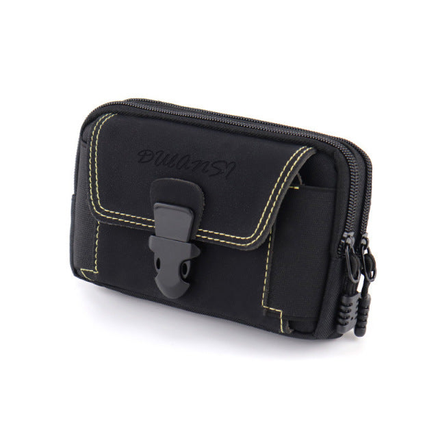 Universal Canvas Waterproof Mobile Phone Bag For Samsung/iPhone/Huawei/HTC/LG/Xiaomi Wallet Case Belt Pouch Coin Purse Cover - bankshayes40