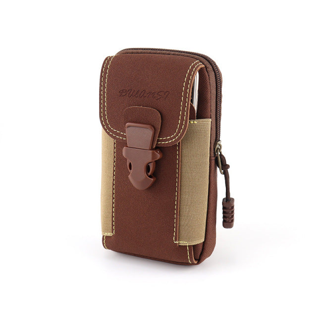 Universal Canvas Waterproof Mobile Phone Bag For Samsung/iPhone/Huawei/HTC/LG/Xiaomi Wallet Case Belt Pouch Coin Purse Cover - bankshayes40