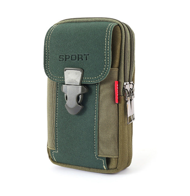 Universal Canvas Waterproof Mobile Phone Bag For Samsung/iPhone/Huawei/HTC/LG/Xiaomi Wallet Case Belt Pouch Coin Purse Cover - bankshayes40