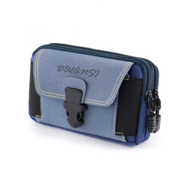 Universal Canvas Waterproof Mobile Phone Bag For Samsung/iPhone/Huawei/HTC/LG/Xiaomi Wallet Case Belt Pouch Coin Purse Cover - bankshayes40