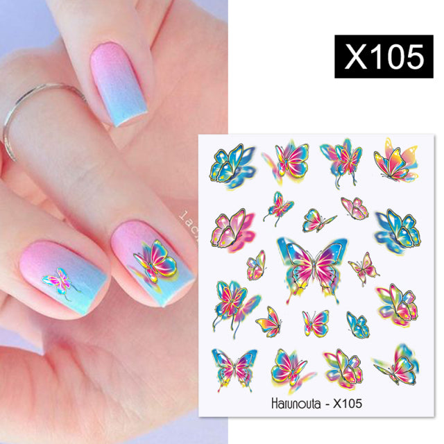 Nail Stickers Black Heart Love - bankshayes40