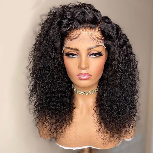 Deep Curly Lace Front Human Hair Wigs - bankshayes40
