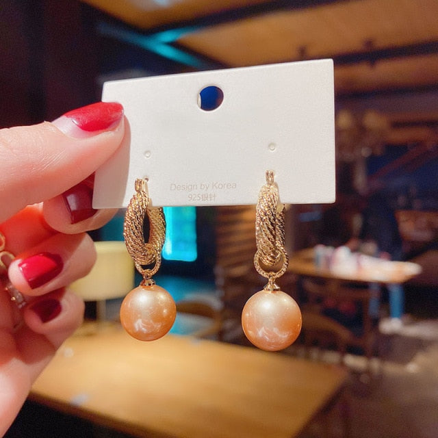 personality fashion design zircon earrings for women - bankshayes40