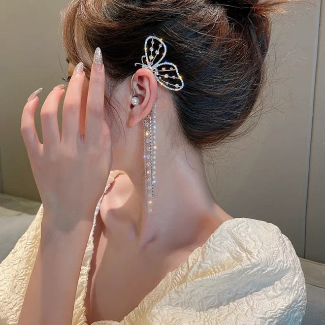 personality fashion design zircon earrings for women - bankshayes40