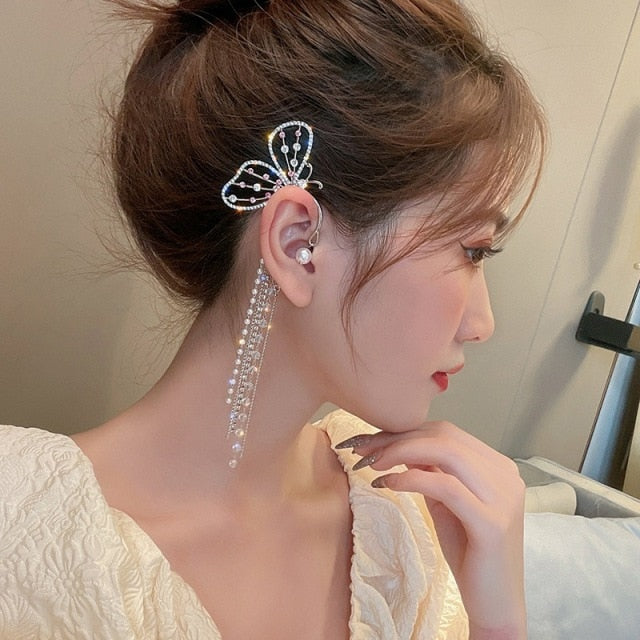 personality fashion design zircon earrings for women - bankshayes40