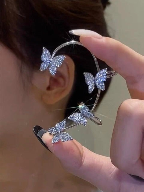 personality fashion design zircon earrings for women - bankshayes40