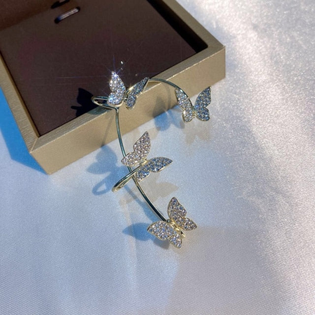 personality fashion design zircon earrings for women - bankshayes40