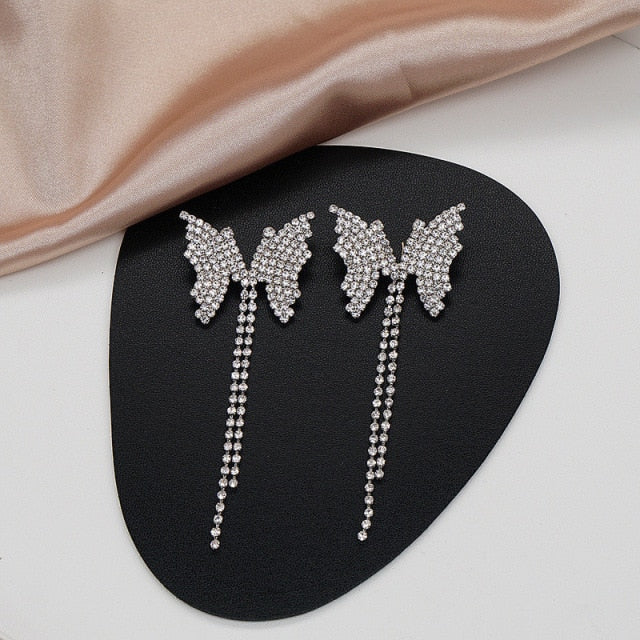 personality fashion design zircon earrings for women - bankshayes40