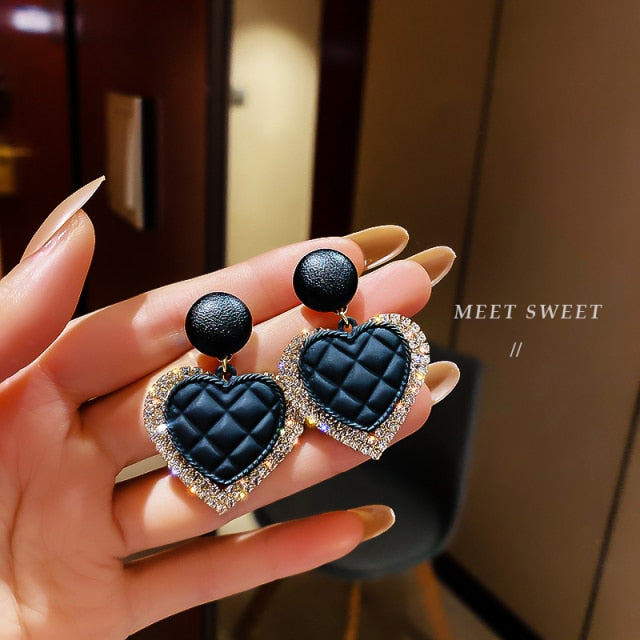 personality fashion design zircon earrings for women - bankshayes40