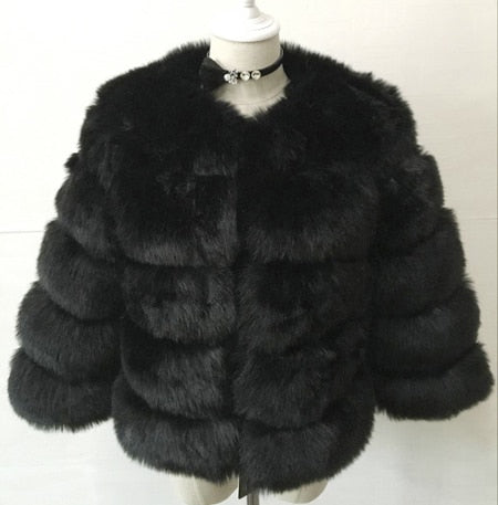 ZADORIN S-3XL Mink Coats Women Autumn Winter Top Fashion Pink FAUX Fur Coat Elegant Thick Warm Outerwear Fake Fur Woman Jacket - bankshayes40