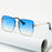 Lady Oversize Rimless Square Bee Sunglasses - bankshayes40