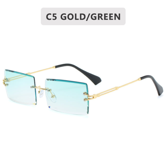 Fashion Small Rectangle Sunglasses - bankshayes40