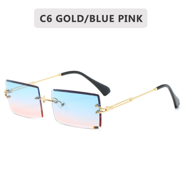Fashion Small Rectangle Sunglasses - bankshayes40