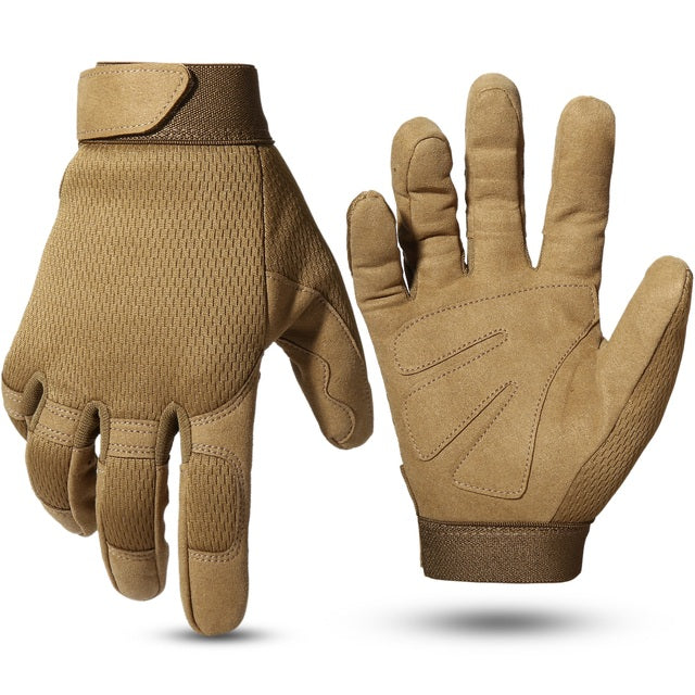 Multicam Outdoor Tactical Gloves Army Military Bicycle Airsoft Hiking Climbing Shooting Paintball Camo Sport Full Finger Glove - bankshayes40