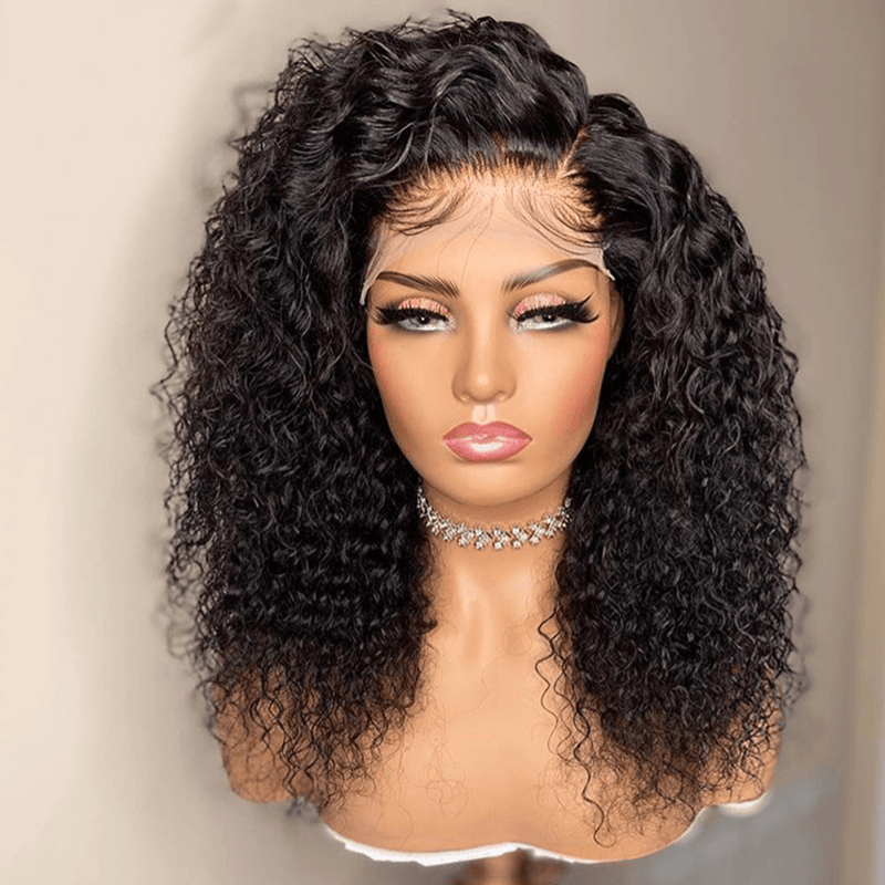 Human Hair Lace Frontal Wig | Deep Wave Short Wig | Bankshayes | Bank Fashion