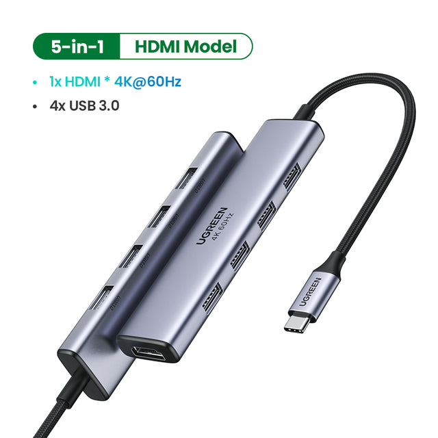 UGREEN USB C HUB 4K 60Hz Type C to HDMI 2.0 RJ45 USB 3.0 PD 100W Adapter For Macbook Air Pro iPad Pro M1 PC Accessories USB HUB - bankshayes40