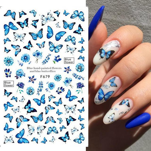 Nail Stickers Black Heart Love - bankshayes40