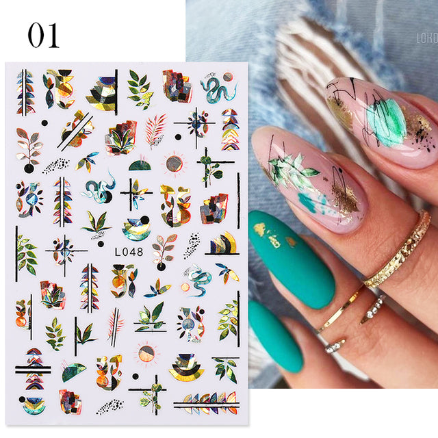 Nail Stickers Black Heart Love - bankshayes40