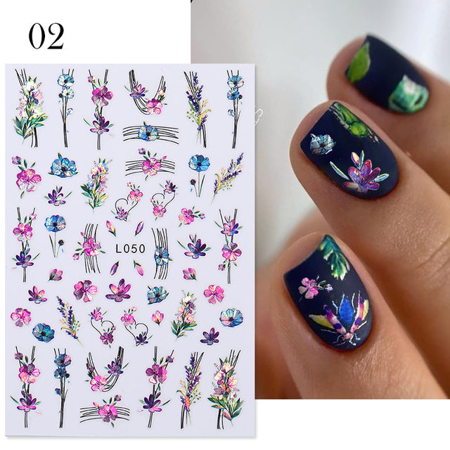 Nail Stickers Black Heart Love - bankshayes40