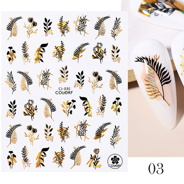 Nail Stickers Black Heart Love - bankshayes40